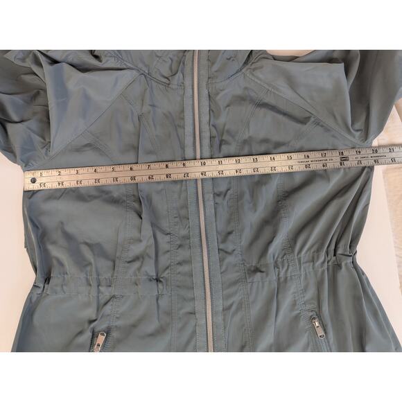 ATHLETA Drip Drop Jacket Minimalistic Grey Lightweight Gray/Green S Small - Picture 11 of 16
